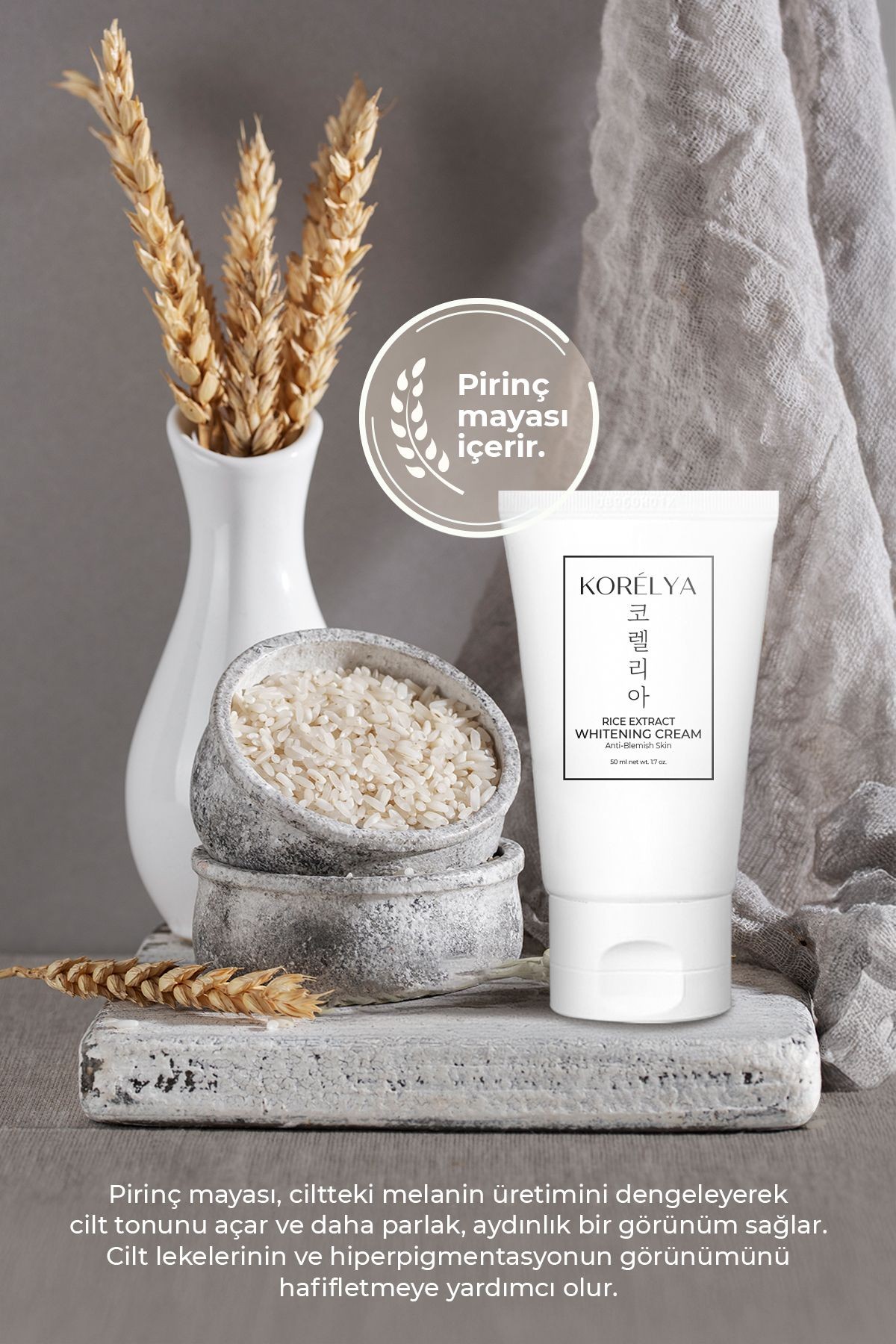 Pirinç Mayası Leke Karşıtı Beyazlatıcı Krem - Rice Yeast Whitening Cream 50 ml