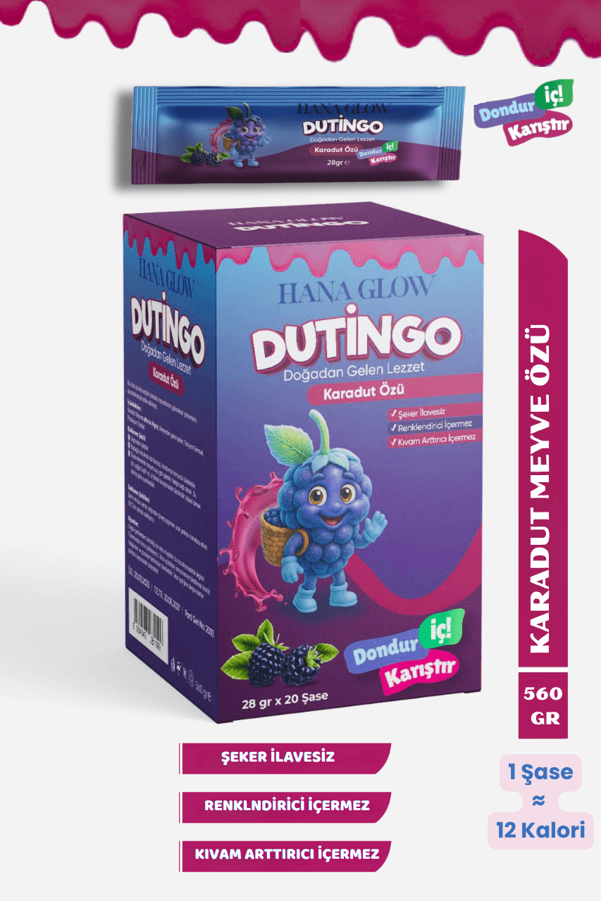 Dutingo Dondurulabilir Karadut Stick | 28gr X 20 Tek Kullanımlık |pestisit & Ağır Metal Testli|