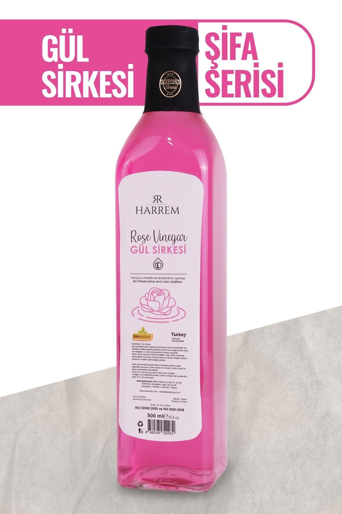 Gül Sirkesi Doğal Fermantasyon 500 ml