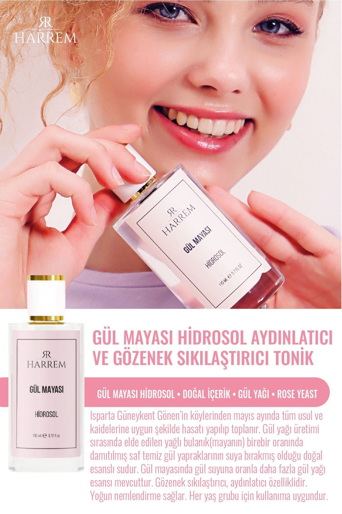 Gül Mayası Aydınlatıcı Ve Gözenek Sıkılaştırıcı Tonik