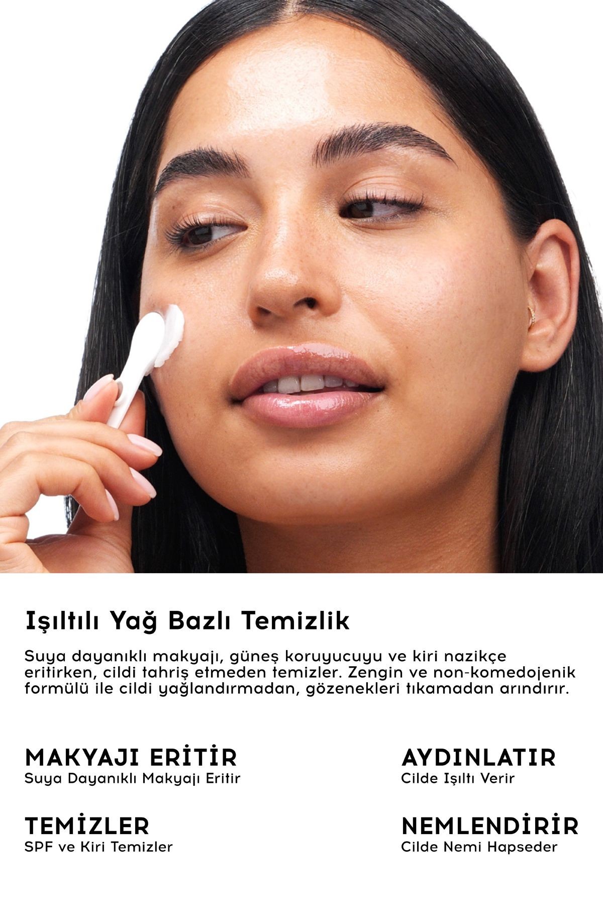 Balm Yüz Temizleyici | Aydınlatıcı Nem Makyaj Temizleyici | Hyaluronik Asit | Tüm Cilt Tipleri