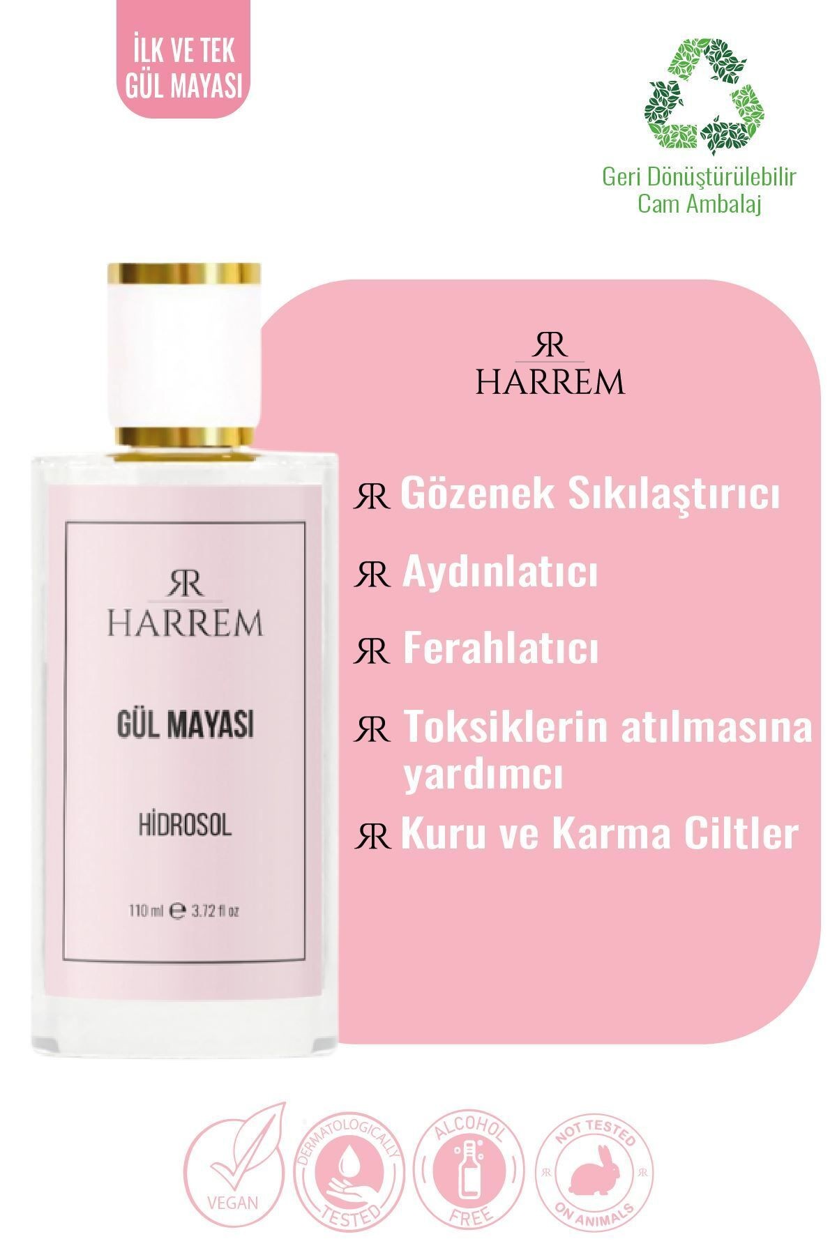 Gül Mayası Aydınlatıcı Ve Gözenek Sıkılaştırıcı Tonik