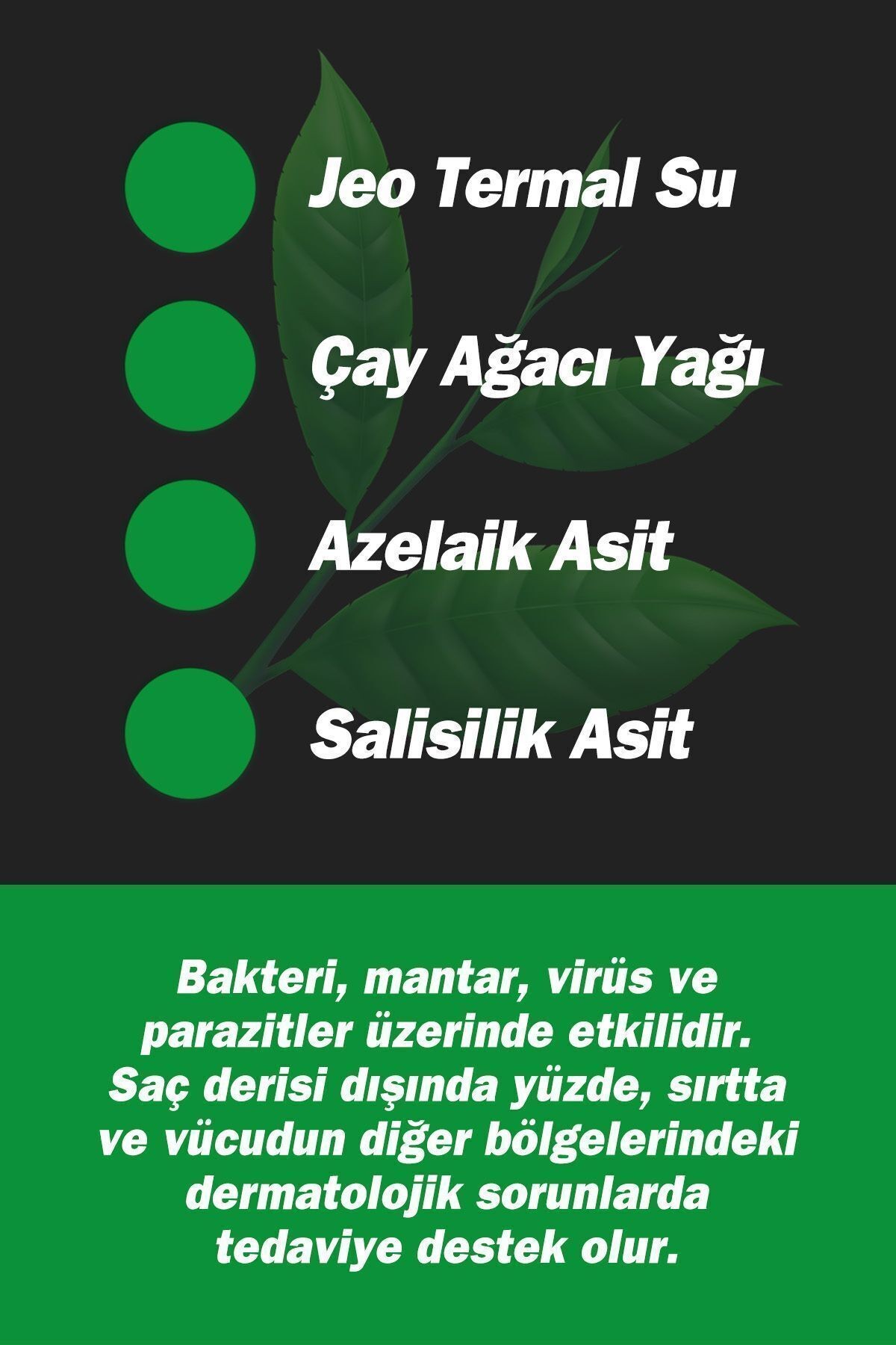 Saç Ve Vücut Şampuanı 500 ml Black ( Çay Ağacı Yağı / Tea Tree Oıl)