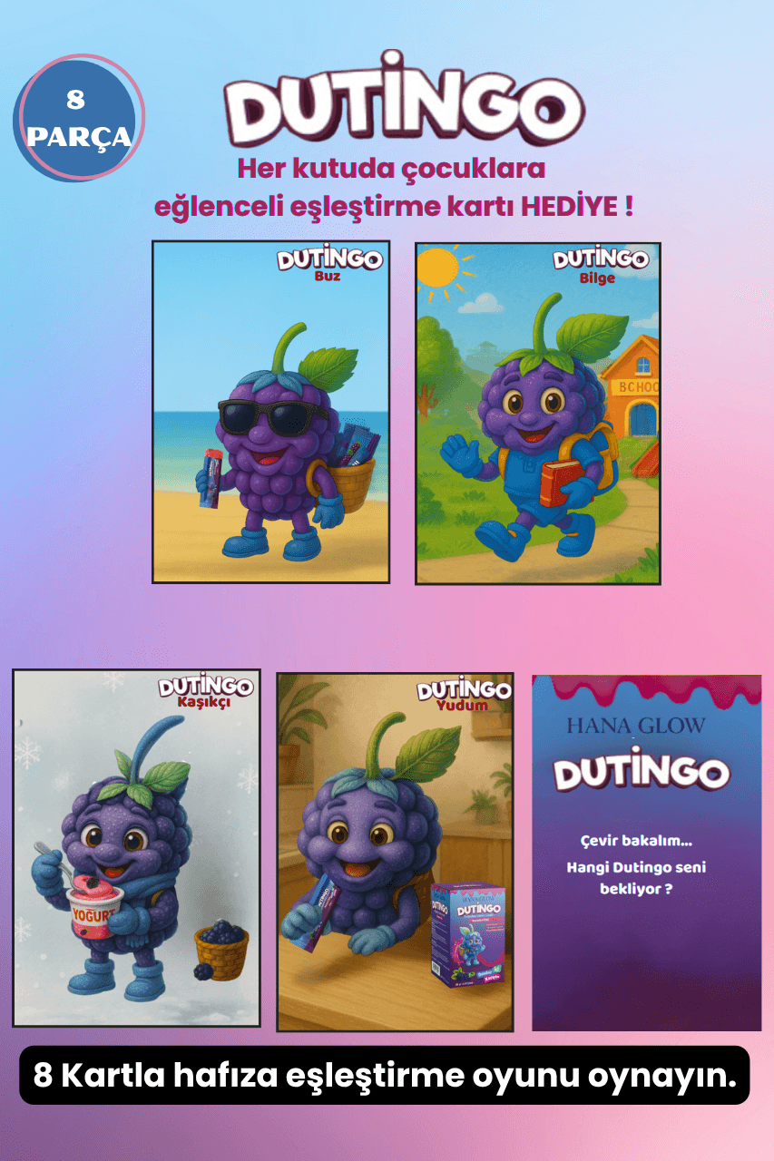 Dutingo Dondurulabilir Karadut Stick | 28gr X 20 Tek Kullanımlık |pestisit & Ağır Metal Testli|