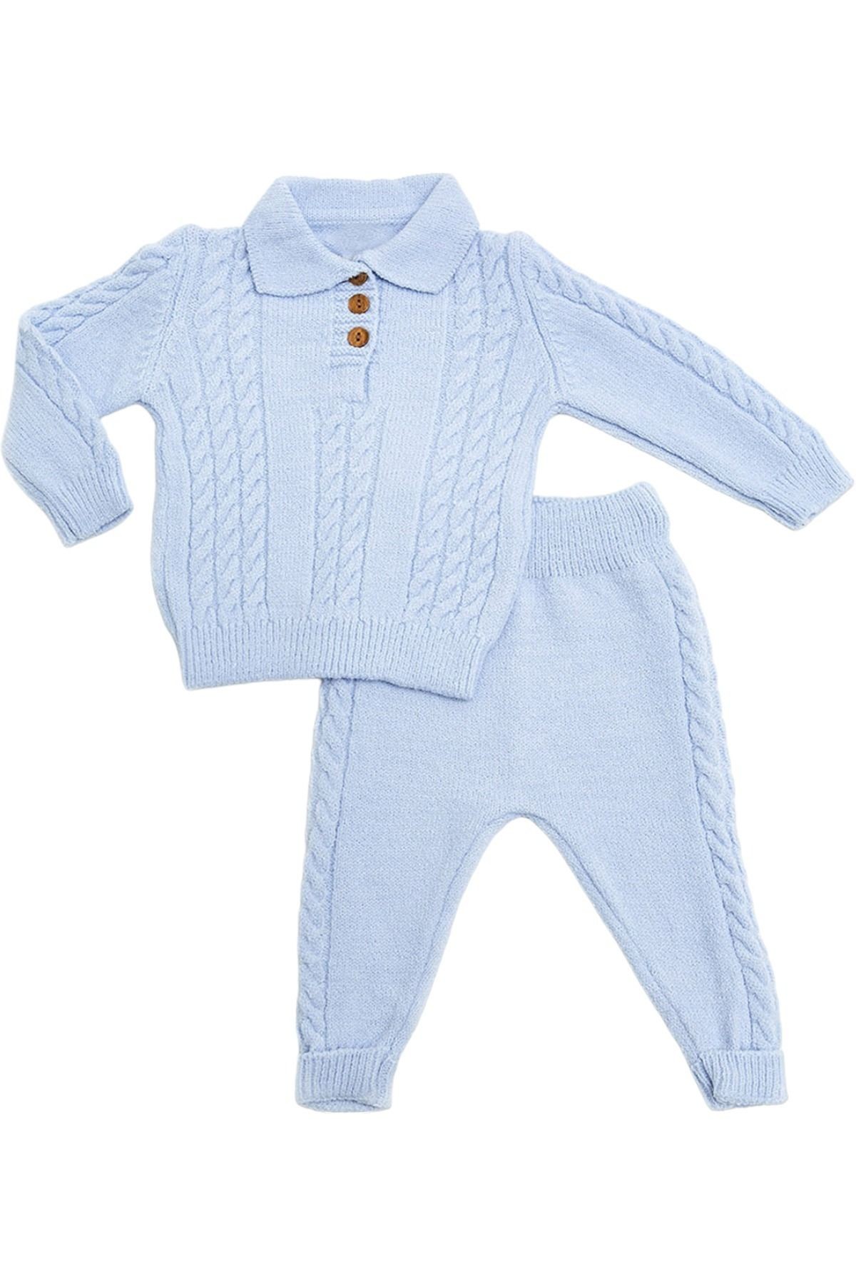 Bebek Triko Alt-Üst Takım 2’li Set, Bebek Triko Takım Unisex