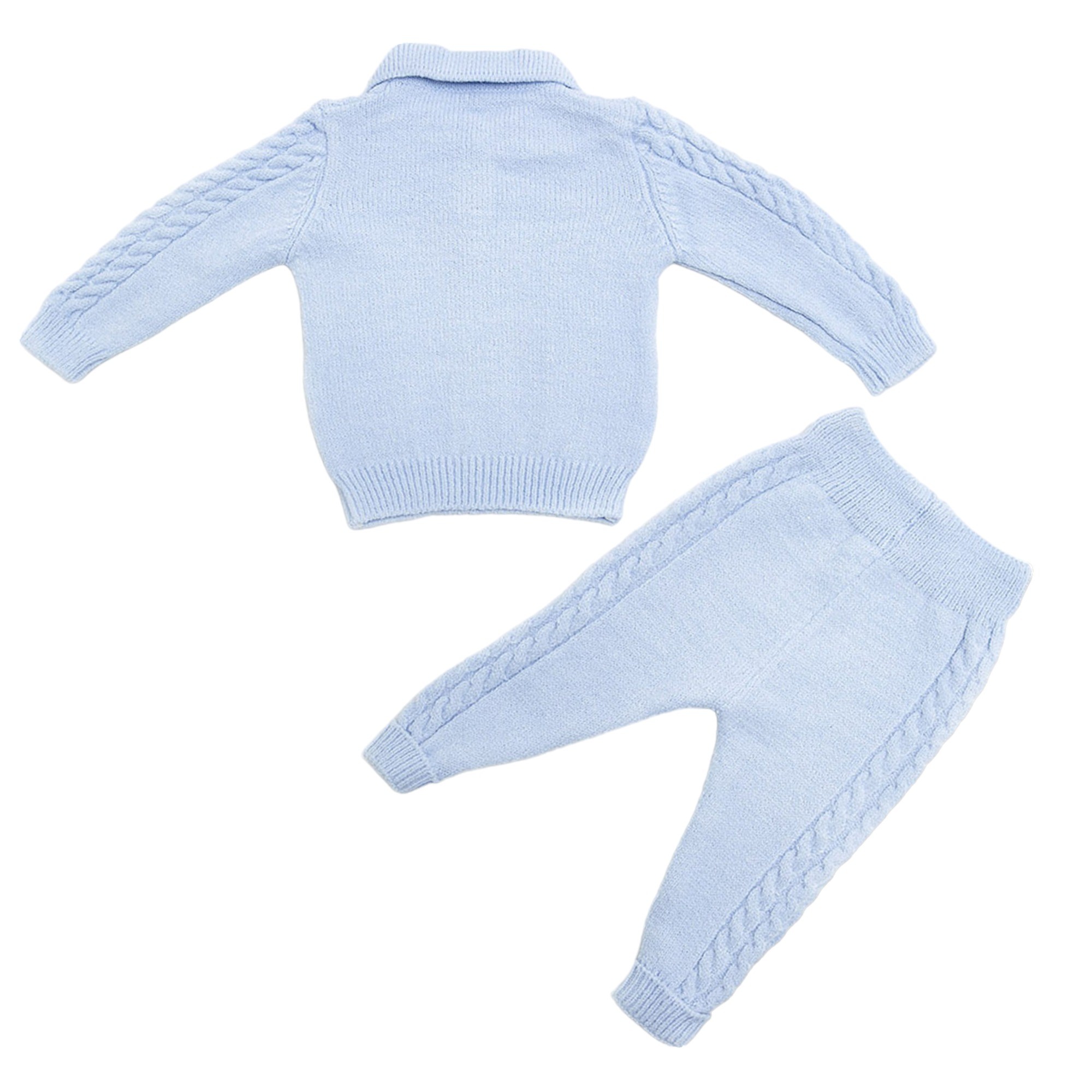 Unisex Bebek Triko Alt-Üst Takım 2’li Set, Bebek Triko Takım AO10025E