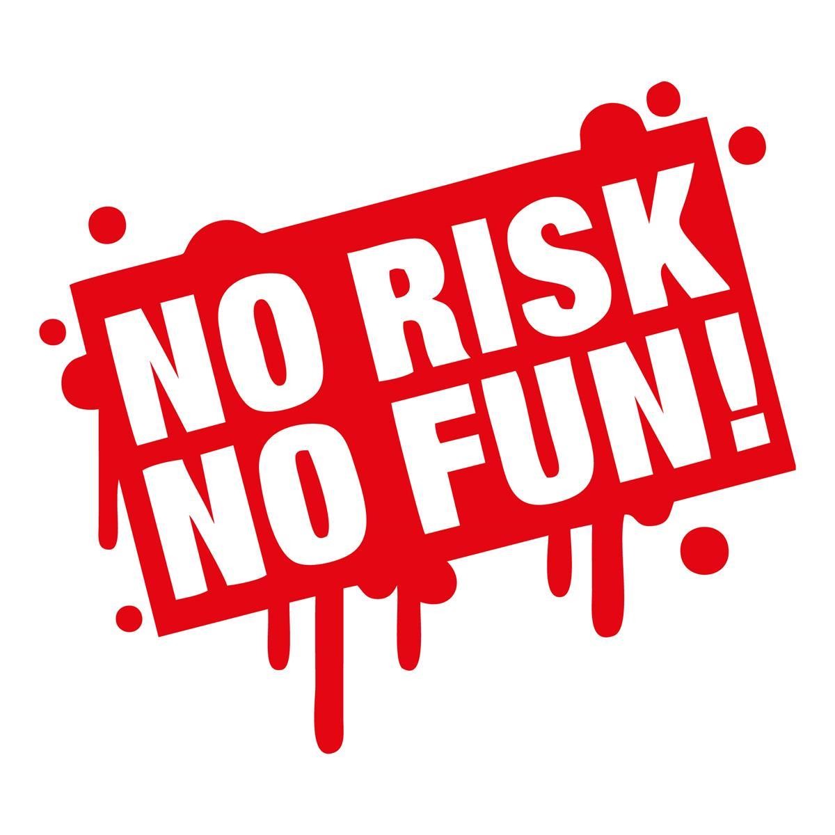 No Risk No Fun Sticker Set 3 lü 