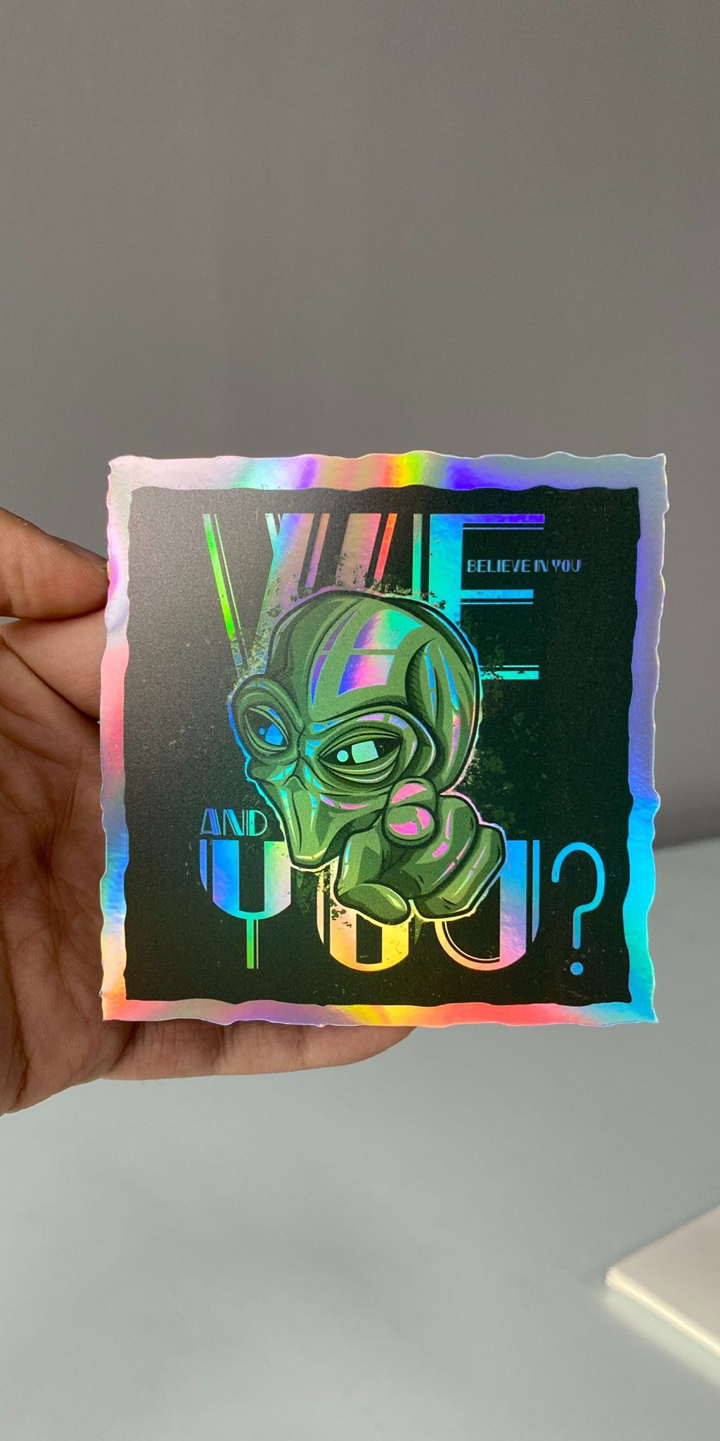 Hologram Kare Ebat Sticker