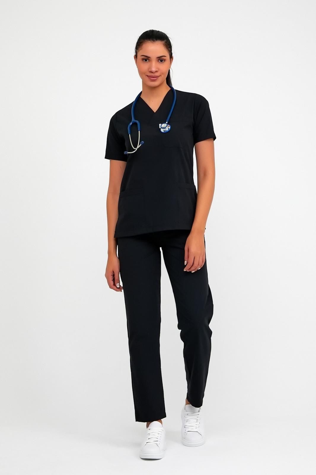 PLUTON Scrubs Siyah Forma