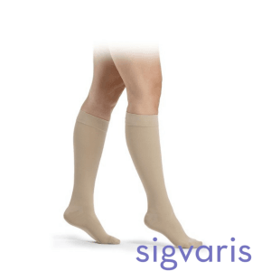 Sigvaris Thermoregulating ( Cotton ) Serisi Dizaltı / Diz Altı Varis Çorabı | Hassas Ciltlere Özel Zarif ve Elastik (SİYAH) CCL2 ORTA BASINÇ