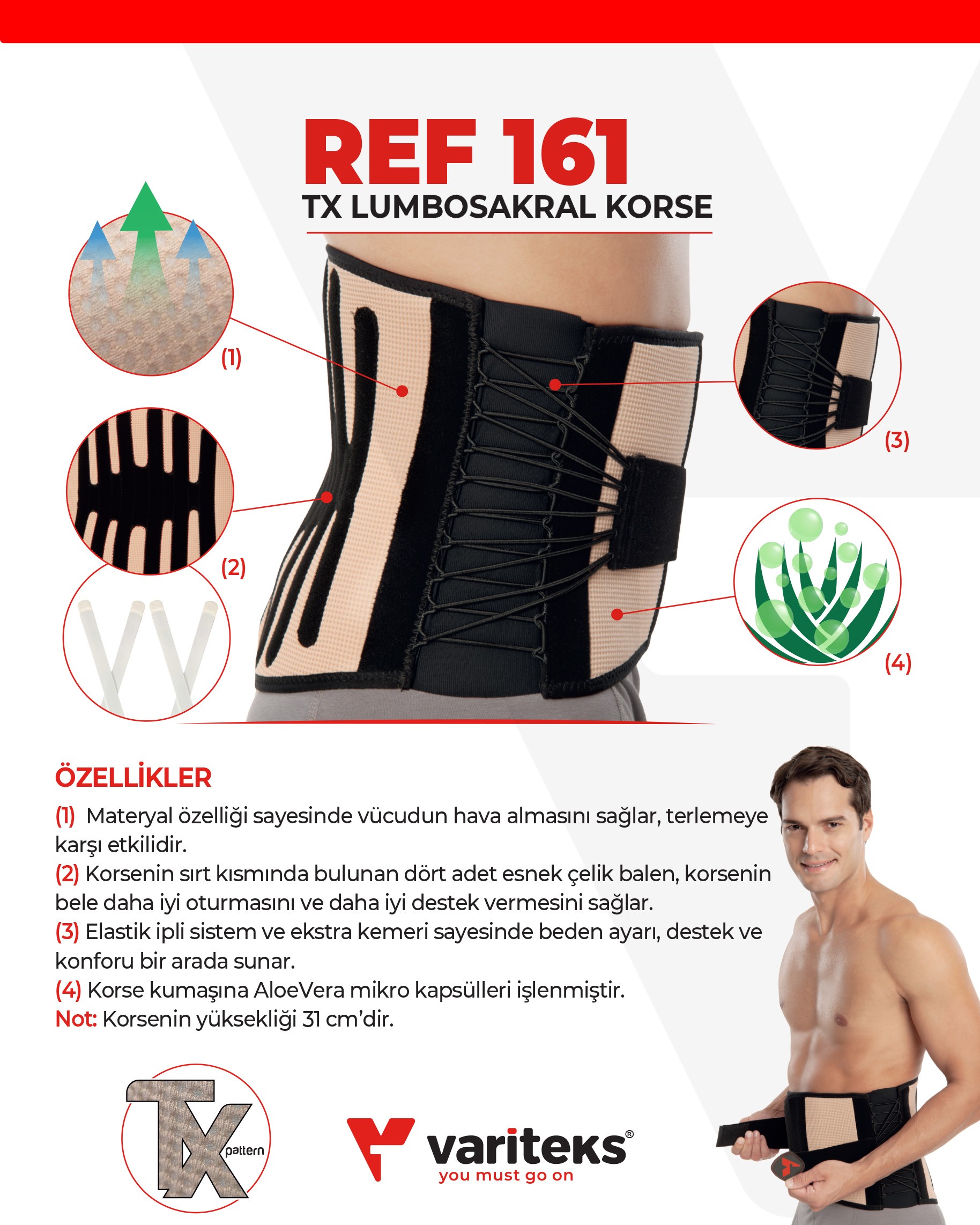 TX Lumbosakral Korse REF 161