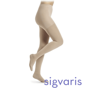 Sigvaris Thermoregulating ( Cotton ) Serisi Külotlu Varis Çorabı | Hassas Ciltlere Özel Zarif ve Elastik (BEJ) CCL2 ORTA BASINÇ
