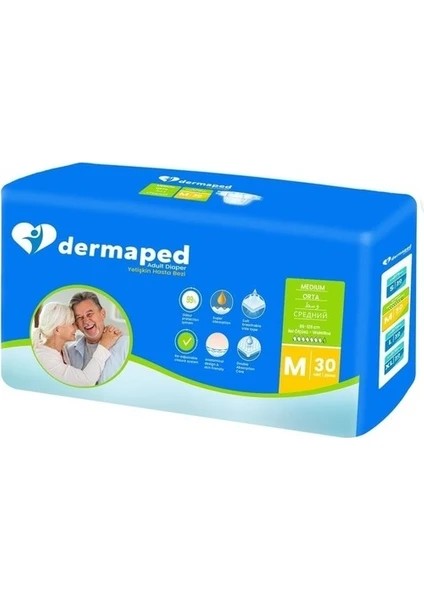 Dermaped Yetişkin Hasta Bezi Bel Bantlı Medium 30'lu