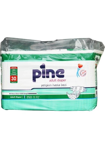 Pine Medium 30 Adet Yetişkin Beltantlı Hasta Bezi