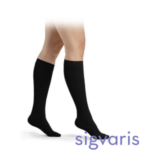 Sigvaris Thermoregulating ( Cotton ) Serisi Dizaltı / Diz Altı Varis Çorabı | Hassas Ciltlere Özel Zarif ve Elastik (SİYAH) CCL2 ORTA BASINÇ