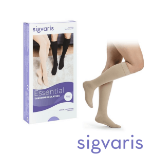 Sigvaris Thermoregulating ( Cotton ) Serisi Dizaltı / Diz Altı Varis Çorabı | Hassas Ciltlere Özel Zarif ve Elastik (BEJ) CCL2 ORTA BASINÇ