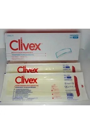 Clivex 9 x 15 cm Steril Hazır Pansuman Yara Örtüsü 25 Adet PU Su Geçirmez