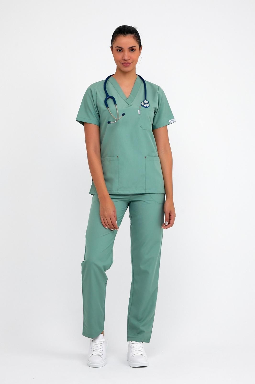PLUTON Scrubs Su Yeşili Forma