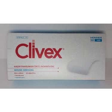 Clivex 9x20 Hazır Pansuman Örtü Nonwoven 25 Adet