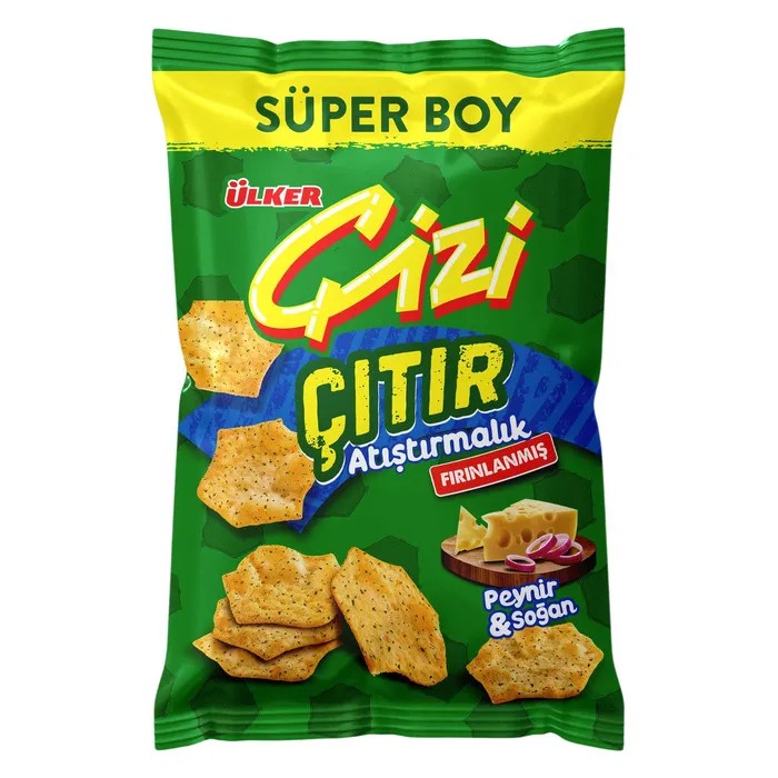 Ülker Çizi Çıtır Atıştırmalık Tulum Peyniri & Köz Biber Aromalı 120 Gr