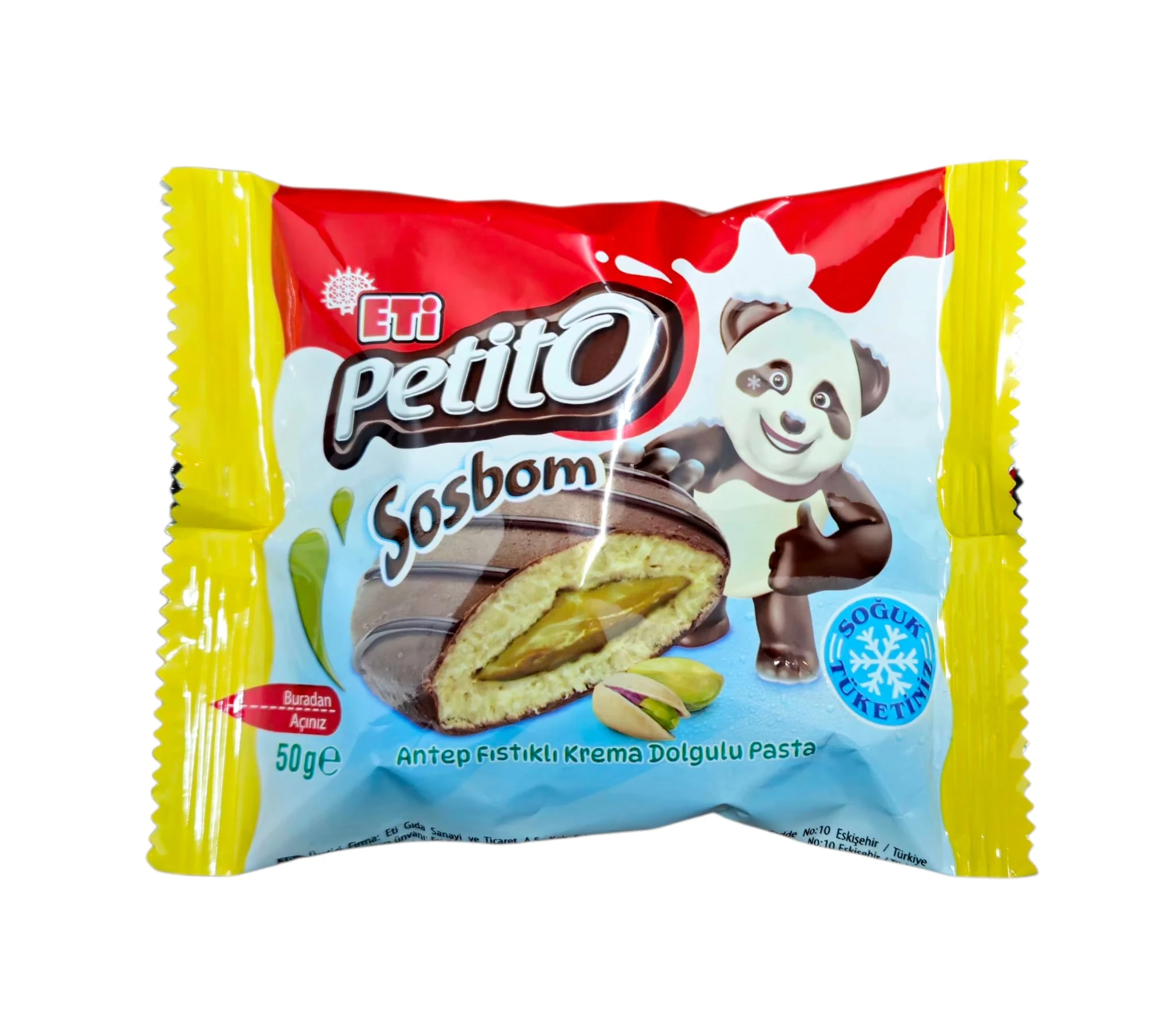 Eti Sosbom Antep Fıstıklı Krema Dolgulu Pasta 50 Gr