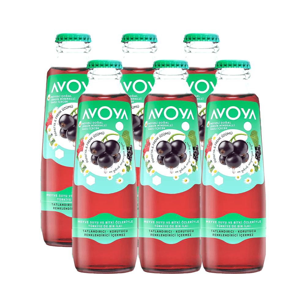 Avoya Meyveli Frenk Üzümü & Papatya Maden Suyu (6x200 Ml)