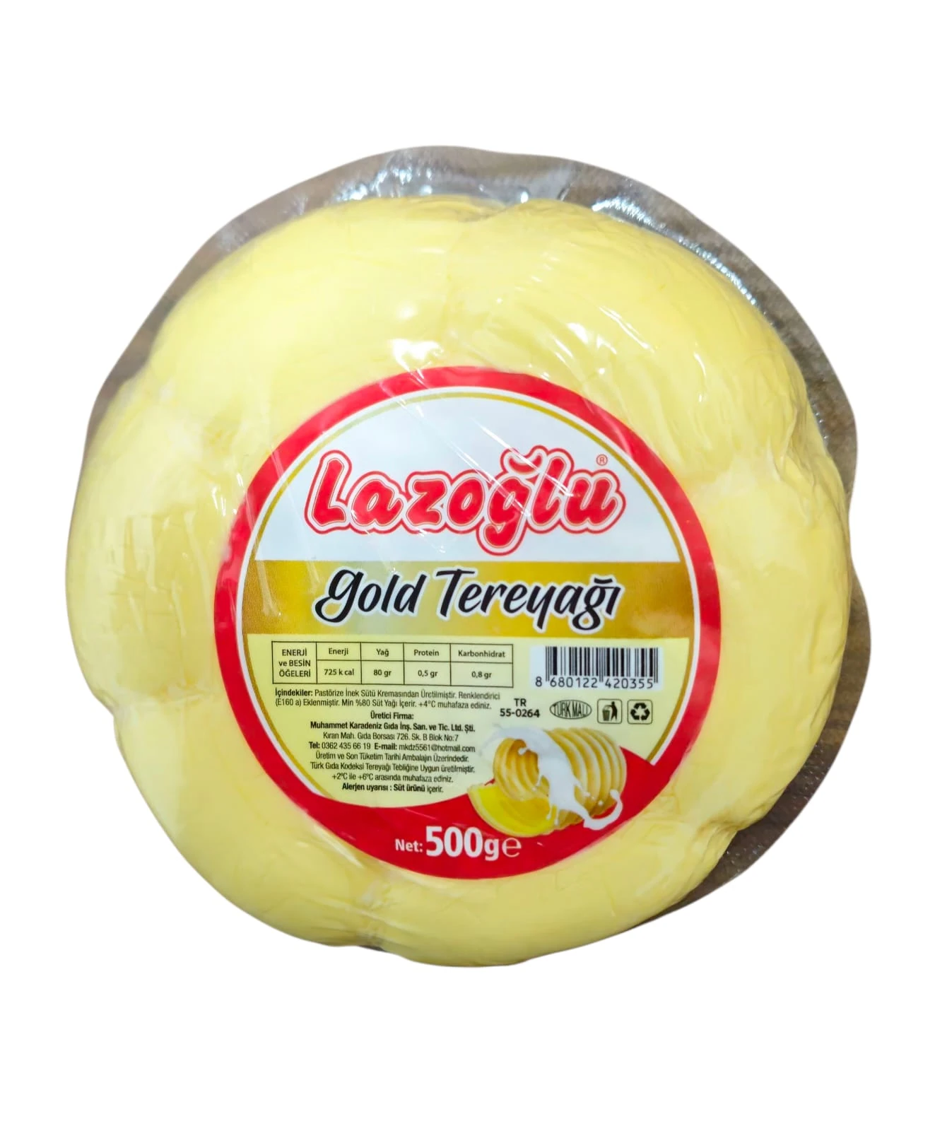 Lazoğlu Gold Tereyağı 500 Gr