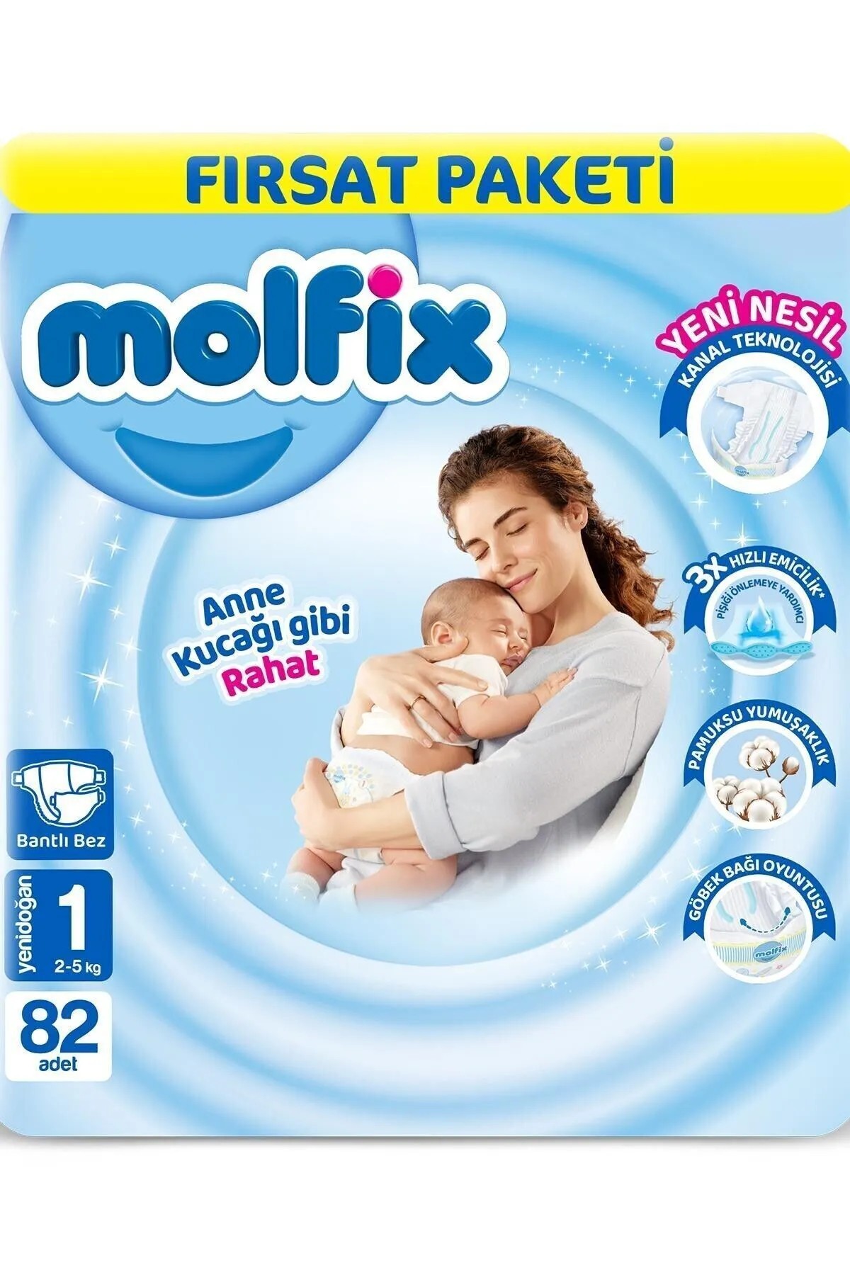 Molfix Bebek Bezi 2-5 Kg 82 Adet