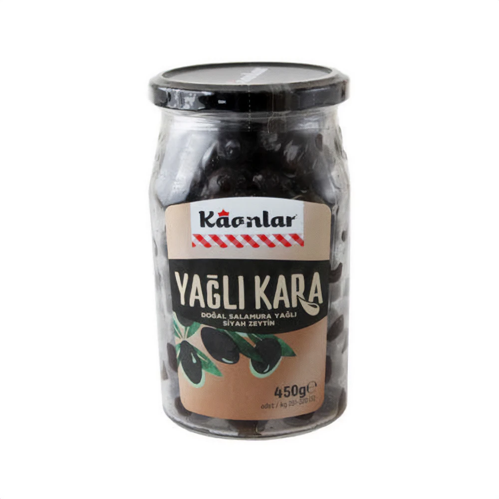 Kaanlar Yağlı Kara Siyah Zeytin 450 Gr