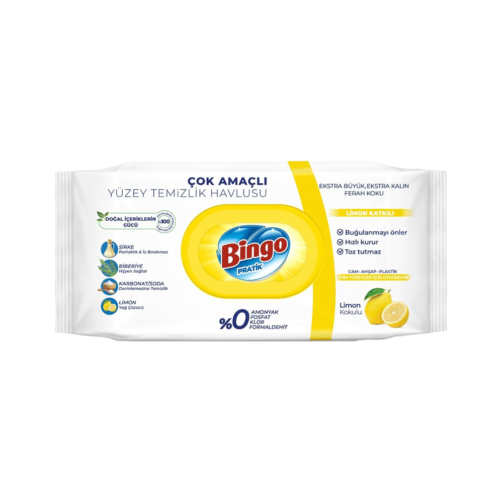 Bingo Yüzey Temizlik Havlusu Limon 96'lı