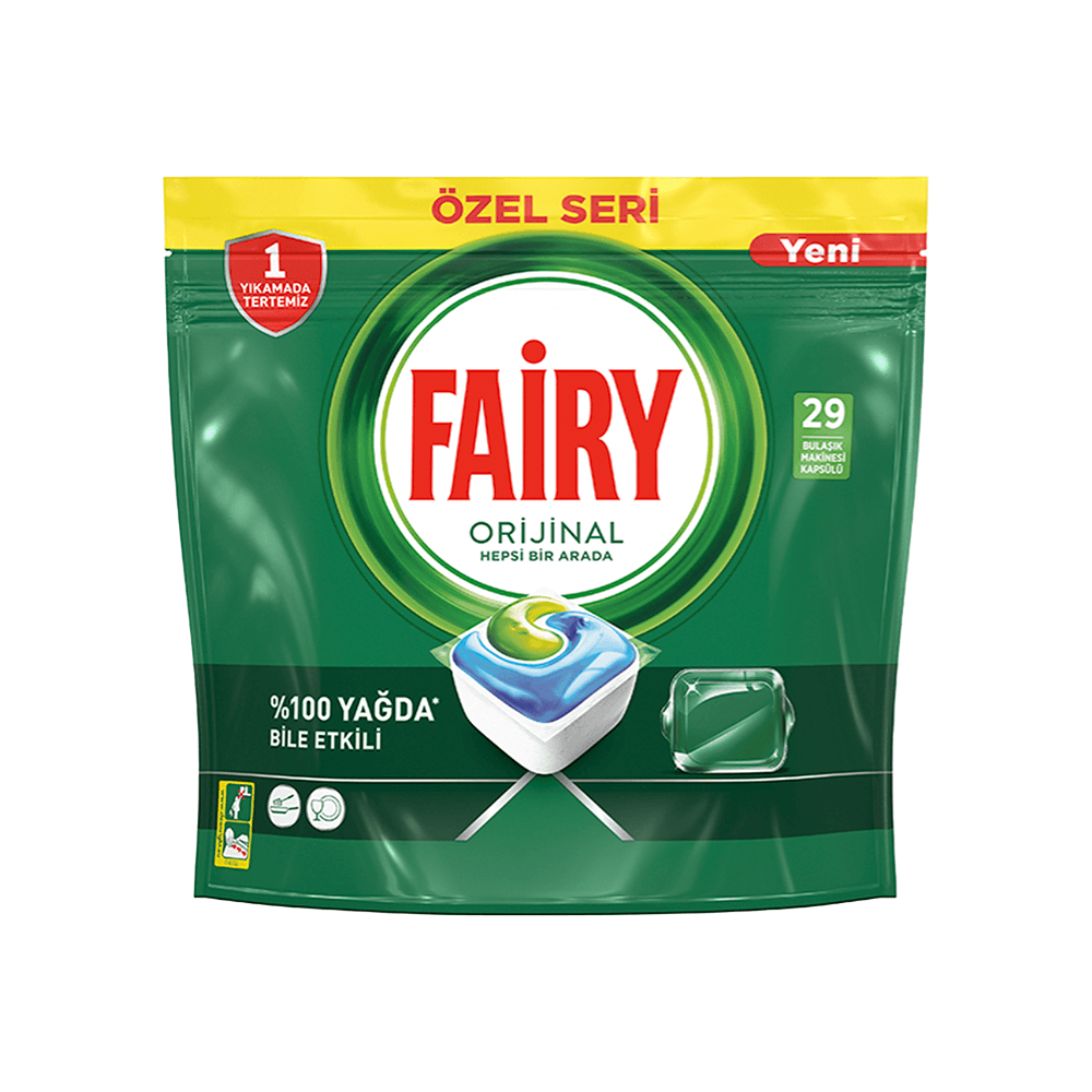 Fairy Hepsi Bir Arada Bulaşık Makinesi Deterjanı Kapsülü 29'lu
