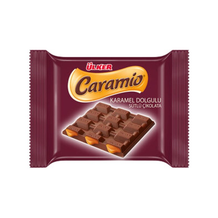 Ülker Caramio Karamel Dolgulu Sütlü Kare Çikolata 55 Gr