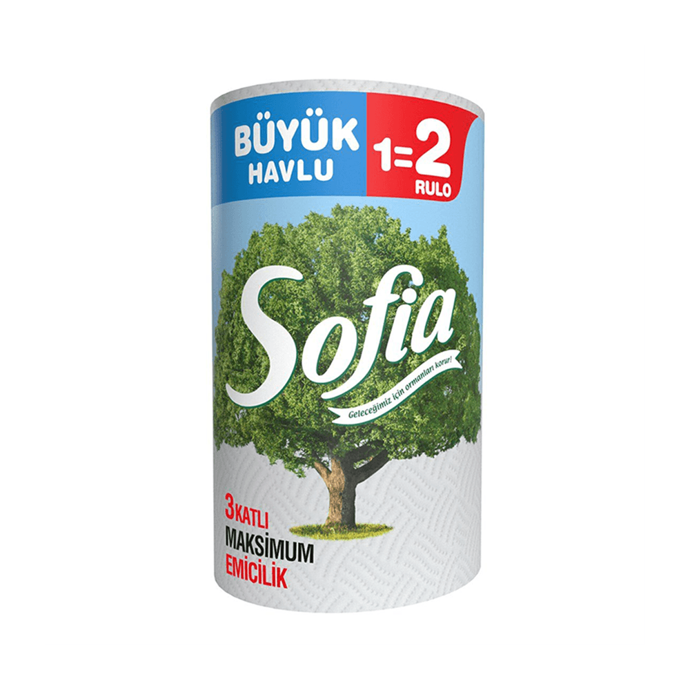 Sofia Dev Rulo Kağıt Havlu 3 Katlı 