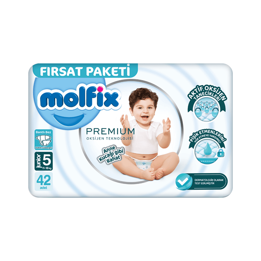 Molfix Premium No:5 Junior Bebek Bezi 42 Adet