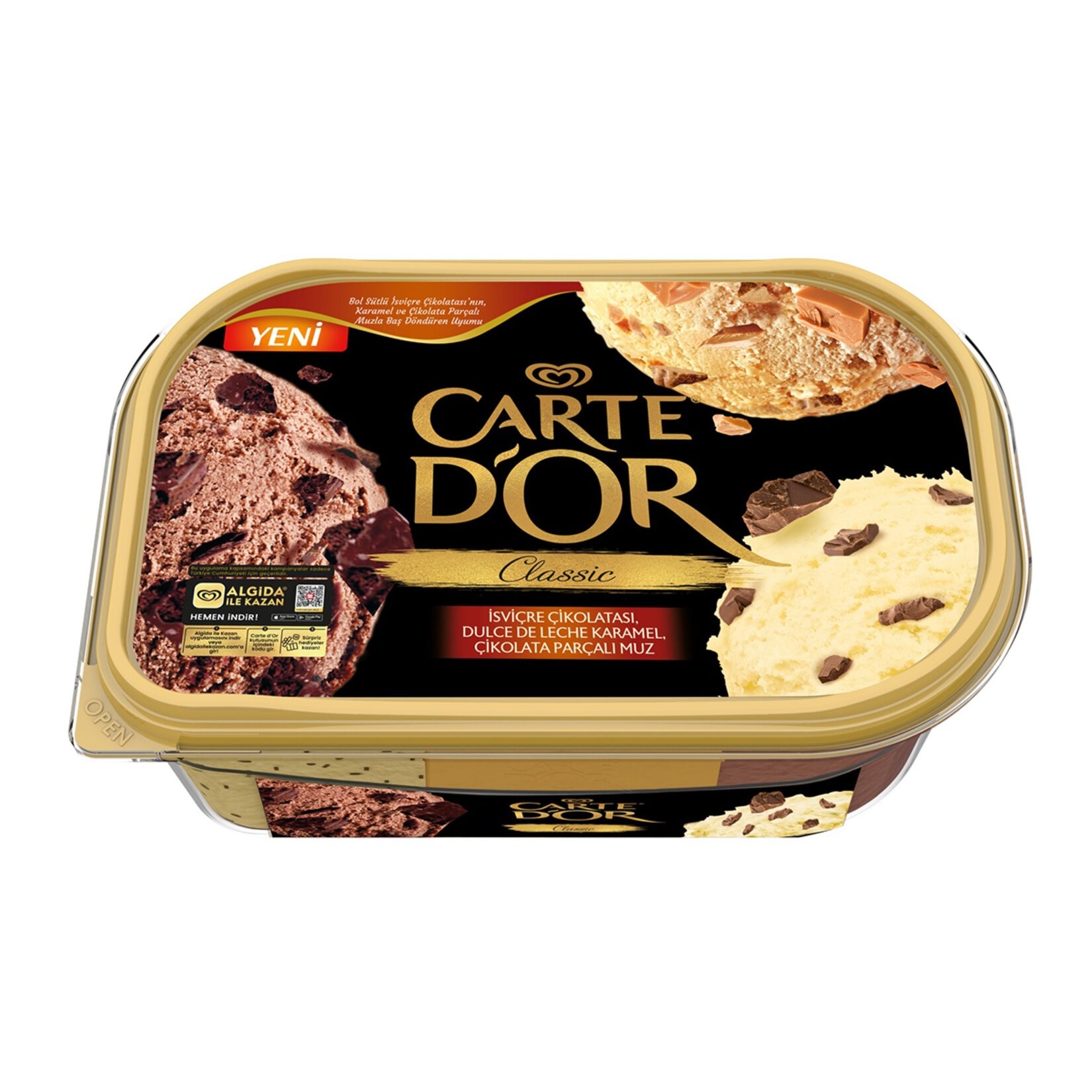 Algida Carte D'Or İsveç Çikolatası Muz Karamel 850 Ml