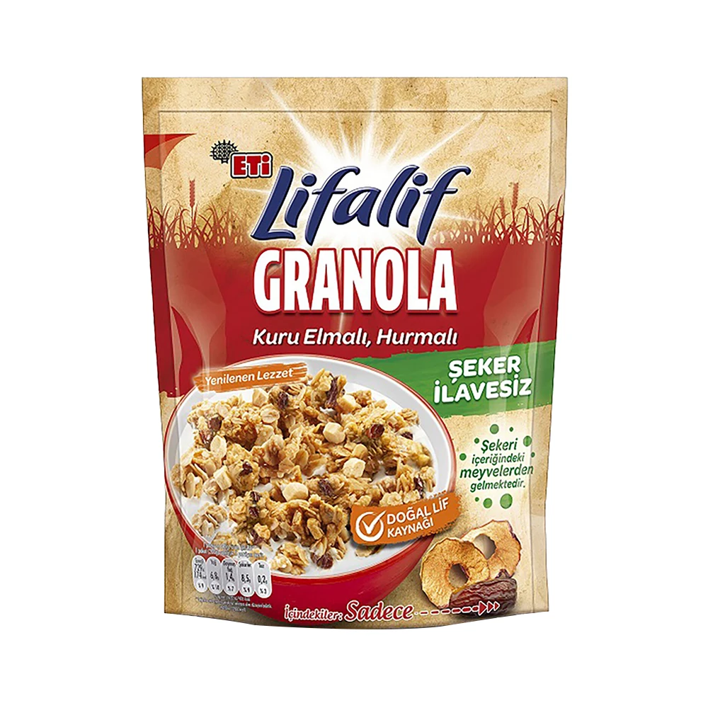 Eti Lifalif Kuru Elmalı & Hurmalı Granola 200 Gr