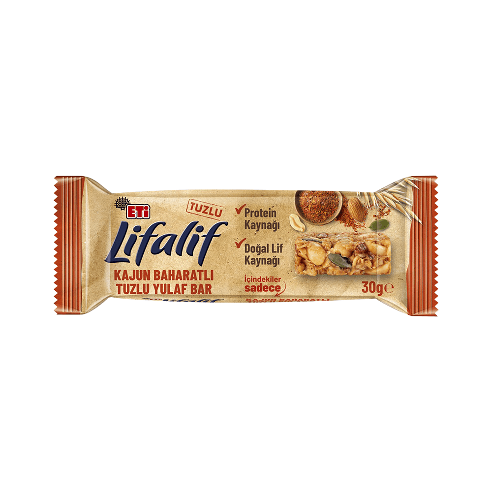 Eti Lifalif Kajun Baharatlı Tuzlu Bar 30 Gr
