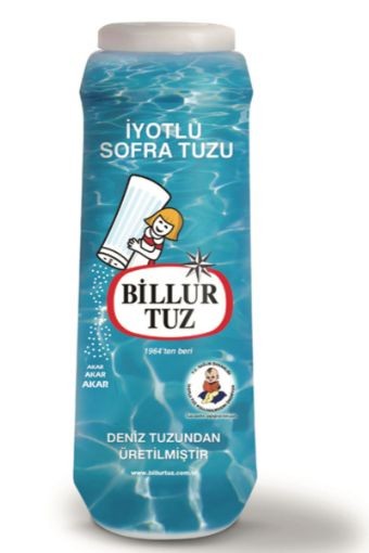 Billur İyotlu Sofra Tuzu Tuzluklu 500 Gr