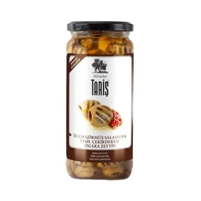 Tariş Izgara Yeşil Zeytin Cam Kavanoz 450 Gr