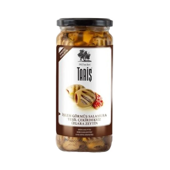 Tariş Izgara Yeşil Zeytin Cam Kavanoz 450 Gr