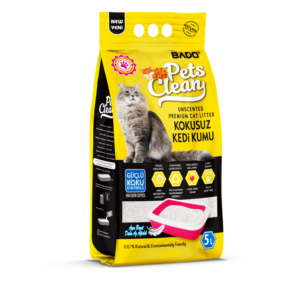 Bado Pets Clean Kedi Kumu Kokusuz 5 L