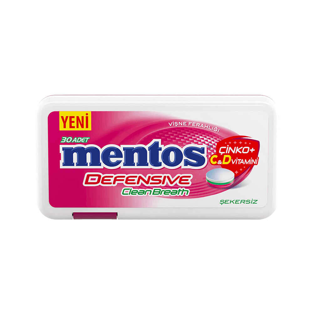  Mentos Defensive Clean Breath Vişne 21 Gr