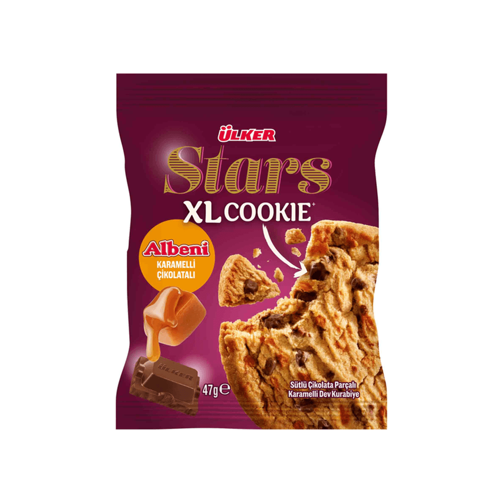 Ülker Stars XL Cookie Albeni Karamelli Çikolatalı Kurabiye 47 Gr