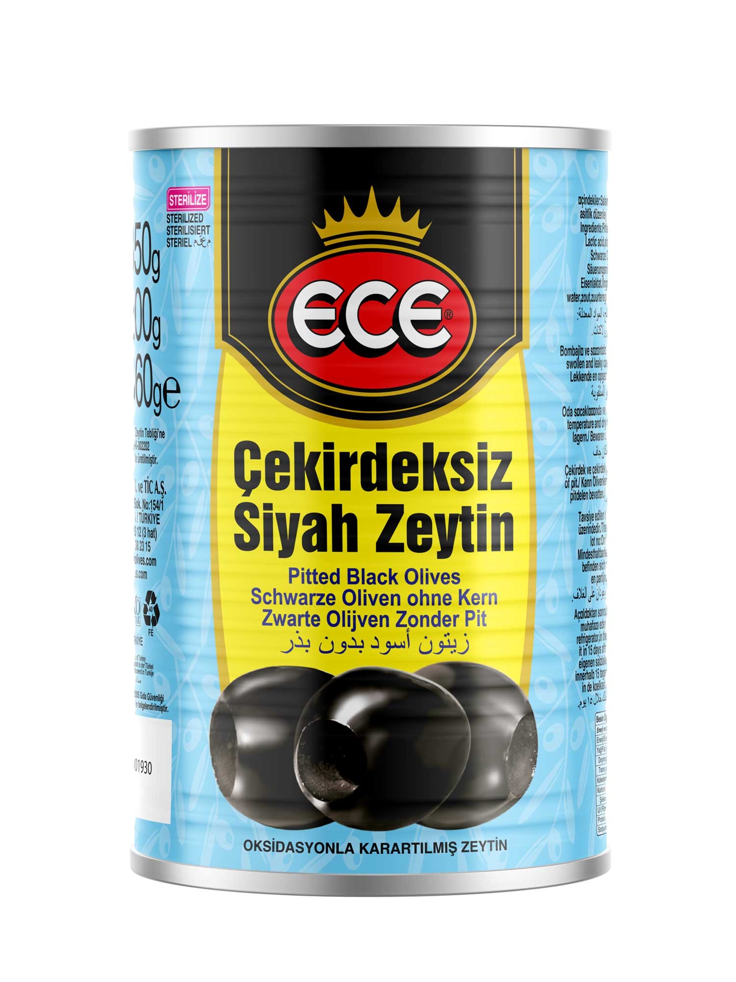 Ece Çekirdeksiz Siyah Zeytin 690 Gr
