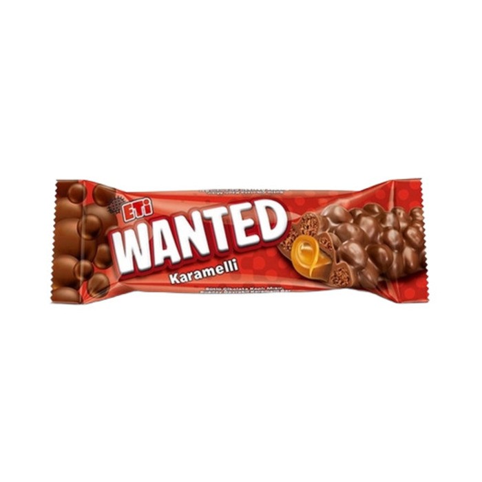 Eti Wanted Sütlü Çikolata Kaplı Karamelli Bar 22 Gr