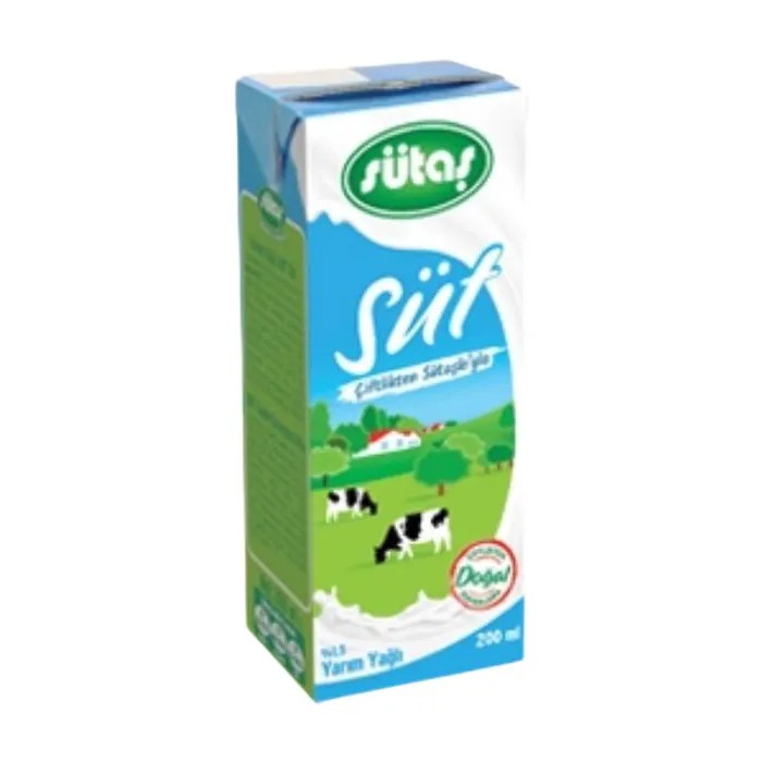 Sütaş Süt Yarım Yağlı 200 Ml