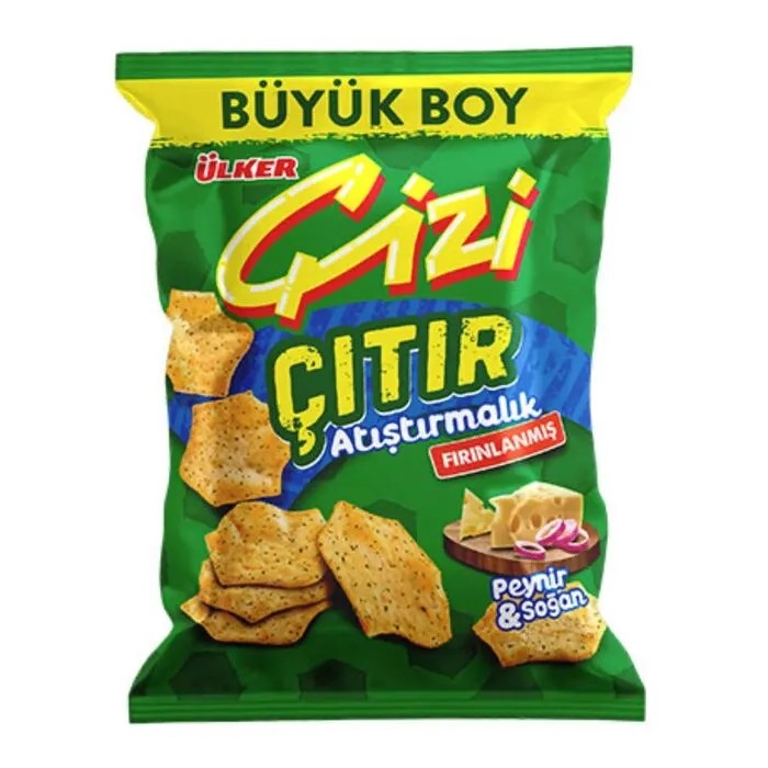 Ülker Çizi Çıtır Atıştırmalık Peynir & Soğan Aromalı 80 Gr