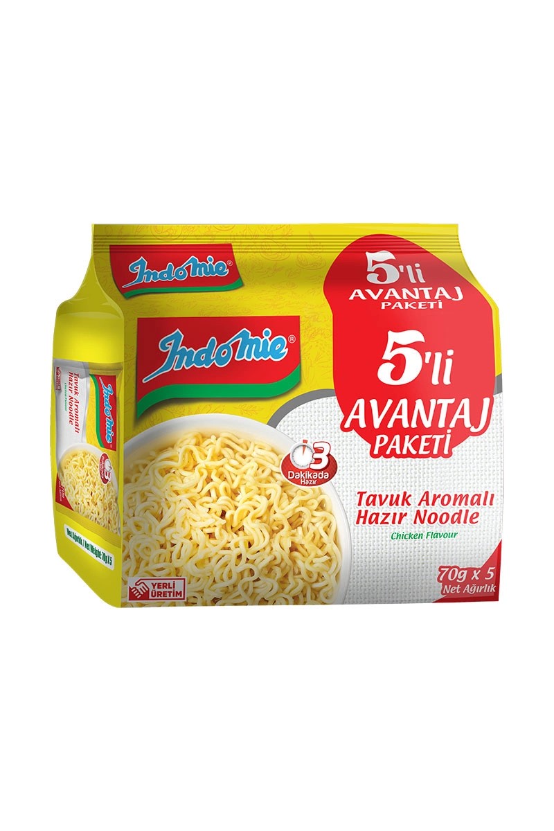 İndomie Noodle Tavuk Çeşnili Hazır 5'li