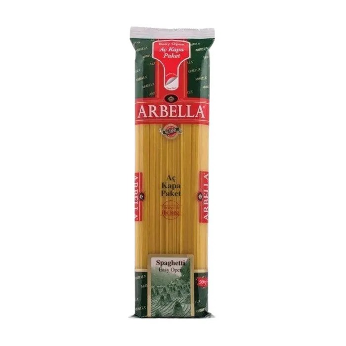 Arbella Makarna Spaghetti Çubuk 500 Gr