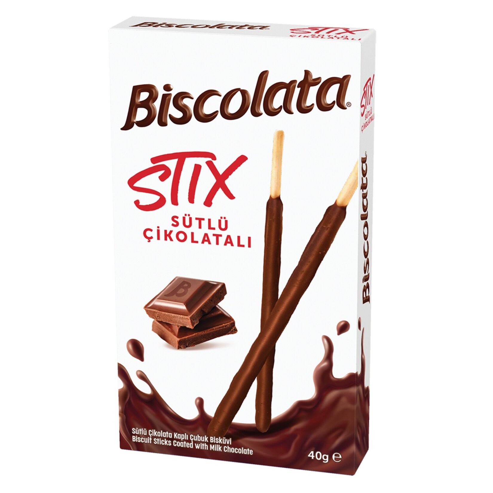 Şölen Biscolata Stix Sütlü Çikolata Kaplı Çubuk Bisküvi 40 Gr